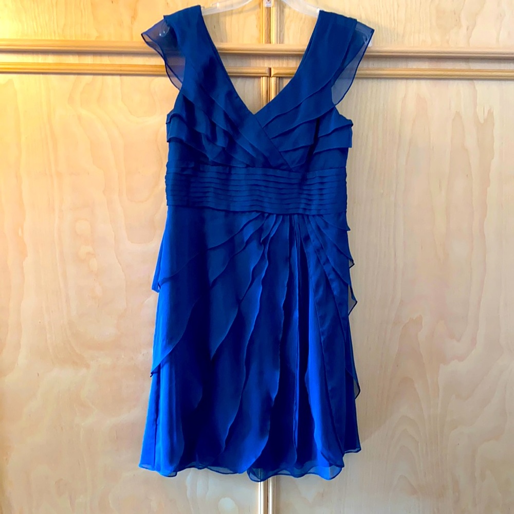 💙 ADRIANNA PAPELL Navy Blue 12P Special Occasion Dress
